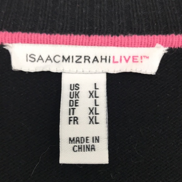 Isaac Mizrahi Live black shawl style sweater - Picture 2 of 7